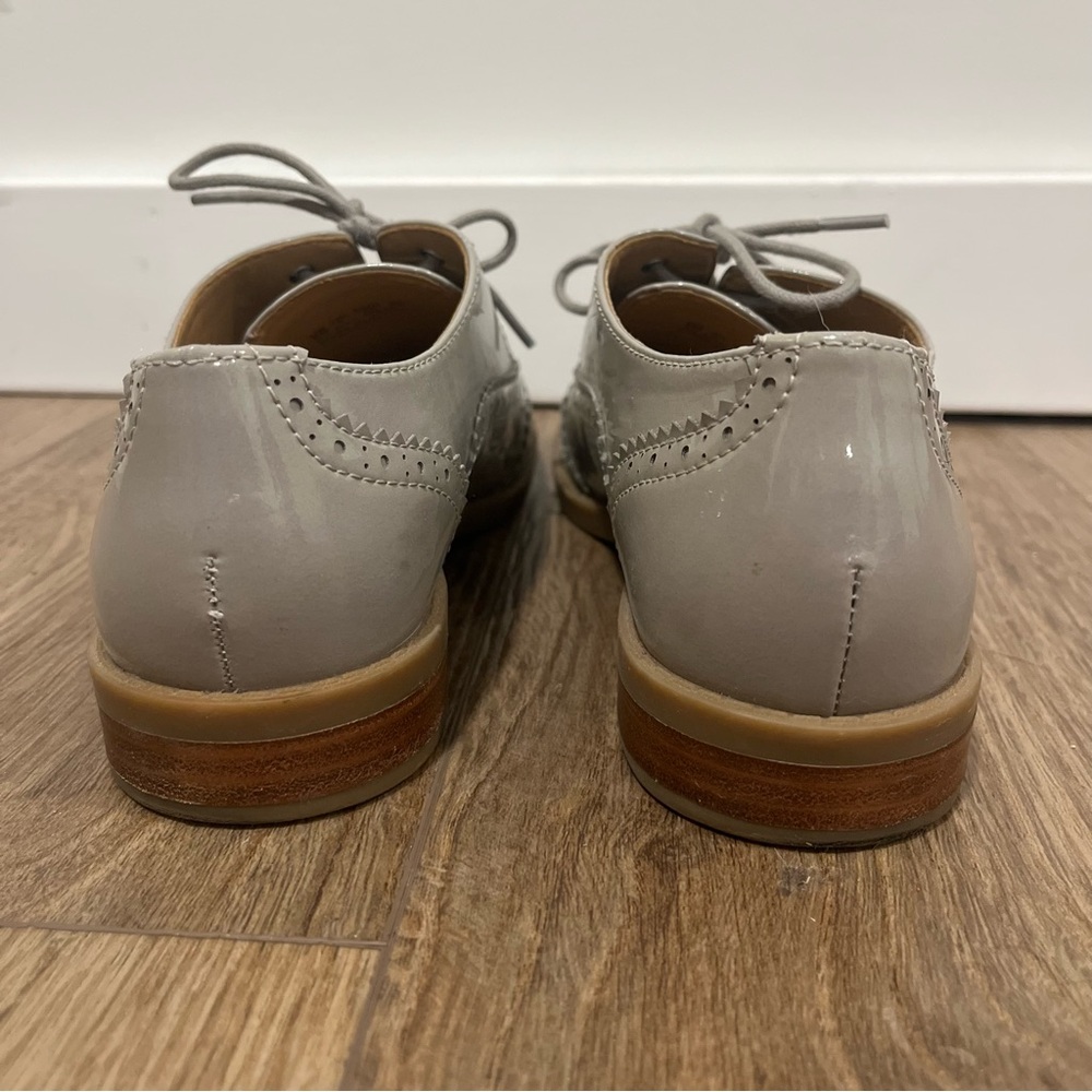 Brand New Franco Sarto "Imagine" Gray Patent Leather Wingtip Oxford Shoes 8M - Picture 10 of 16